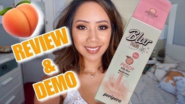 'Peripera Blur Pang Peach Face Primer Review & Demo | Peripera Peach Milk Blur Face Primer'