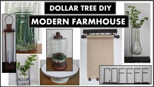 '8 DOLLAR TREE DIY MODERN FARMHOUSE DECOR IDEAS 2020 | MAGNOLIA Inspired'