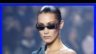 'Bella Hadid had a wardrobe malfunction on the catwalks at Paris fashion week'