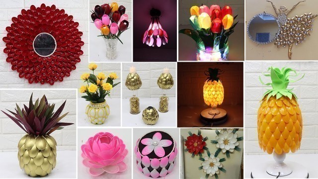 '13 Home decorating ideas handmade with Plastic Spoons'