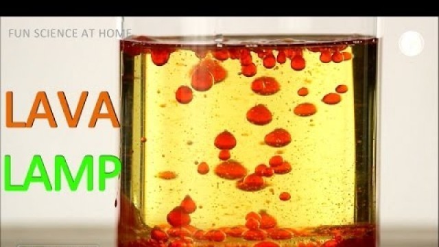 'Home Made Lava Lamp : Science Experiment for Kids with Oil and Water'