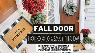 'FALL DECOR IDEAS | Cheap + Easy Fall Door Decorations For Your Home or Apartment'