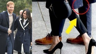 'Victims of royal fashion: Meghan Markle suffers VERY awkward wardrobe malfunction'