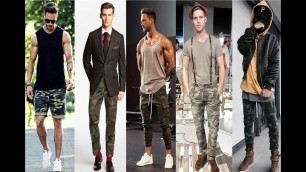 'Camo Pants Outfits For Men/ Military Fashion For Boy'