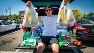 'He bought ALL OF THIS to help the Homeless!!'