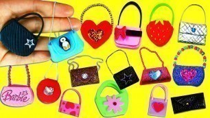 '20 DIY Barbie Doll Miniature Purse, Handbag, Bag - 20 Different Styles  - simplekidscrafts'