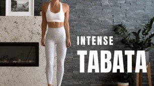 'INTENSE Fat Burning Tabata // No Equipment Home Workout'