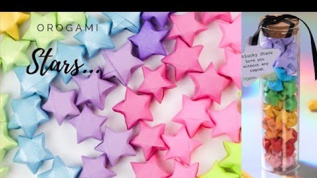 '⭐️Origami stars making⭐️ | lucky stars | home decor | Swal\'s BOOK ♥️'