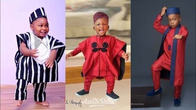 'African Traditional Outfits For Little Boys | Senator Styles For Kids'