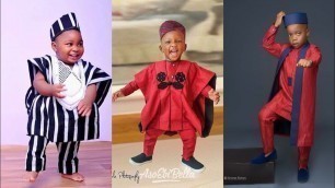 'African Traditional Outfits For Little Boys | Senator Styles For Kids'