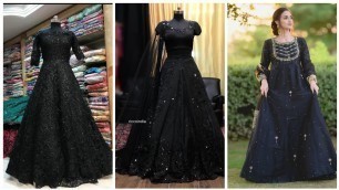 'BLACK BOTIQUE STYLE Indianwear  Dress Designs For Girls // High Fashion black partywear dress design'