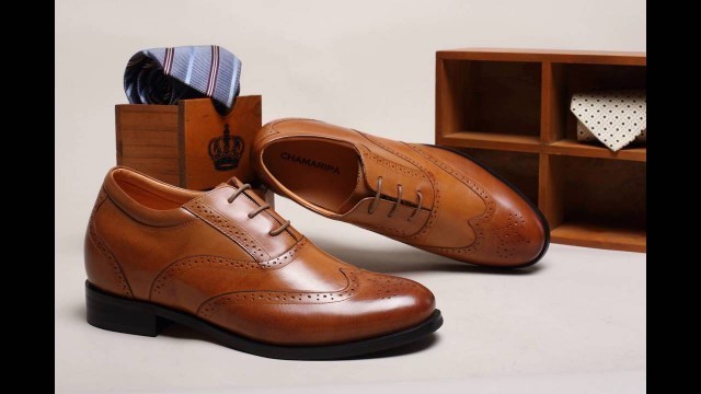 '2016 New Stylish Men Elevator Dress Shoes | Men Shoes Collocation|Increase Height Shoes'