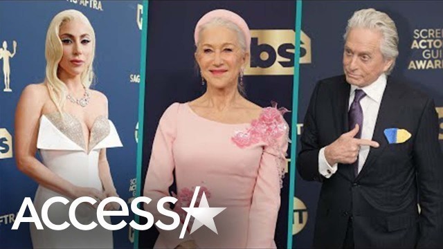 'Lady Gaga, Dame Helen Mirren, Michael Douglas & More Stars Wow At 2022 SAG Award Red Carpet'