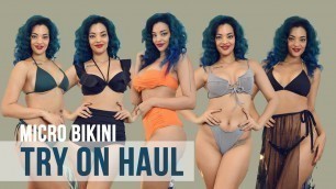 'Top 5 Micro Bikini TRY ON HAUL #5 ♡ Plus Size Curvy Outfit Idea | Fashion Nova Swimwear Haul'