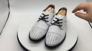 'TBA  Italian Cow Split Men Dress Shoes Fashion Oxfords Shoes White Lace Business Male Shoes'