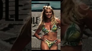 'Forest theme fashion TV week swimwear show 2021 girl in hot bikini'