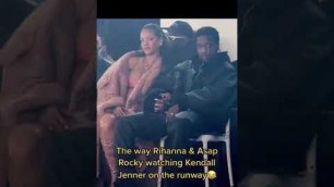 'The way Rihanna & Asap Rocky watching Kendall Jenner on the runway tiktok kardashians jenners7'