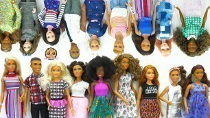 'Giant Barbie Doll Haul ! Box of Cool Barbie Dolls Tall, Petite, Curvy, Ken Fashionistas'