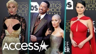 'Lady Gaga, Selena Gomez, Will Smith & More Stars Wow At 2022 Critics Choice Awards Red Carpet'