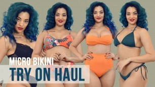 'Top 5 Micro Bikini TRY ON HAUL #6 ♡ Plus Size Curvy Outfit Idea | Fashion Nova Swimwear Haul'