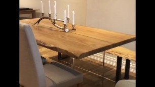 'Minimalist Interior Design, High End Luxury Furniture by Earthy Timber. Luv Edge Dining Tables'