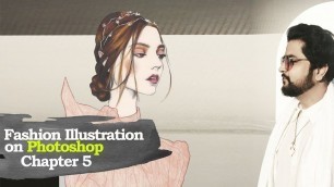 'Free Fashion design classes- Fashion illustration Photoshop making SKIN chapter 5'