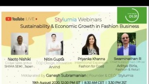 'Sustainability and Economic Growth In Fashion Business | Stylumia Webinars'