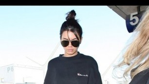 'Kendall Jenner Dressed Down With No Makeup At LAX Heading To Paris Fashion Week'