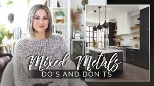 'INTERIOR DESIGN TIPS | DO\'S AND DON\'TS of Mixing Metals in Your Home | Julie Khuu'