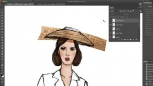 'How to color fashion illustration in Adobe Photoshop'