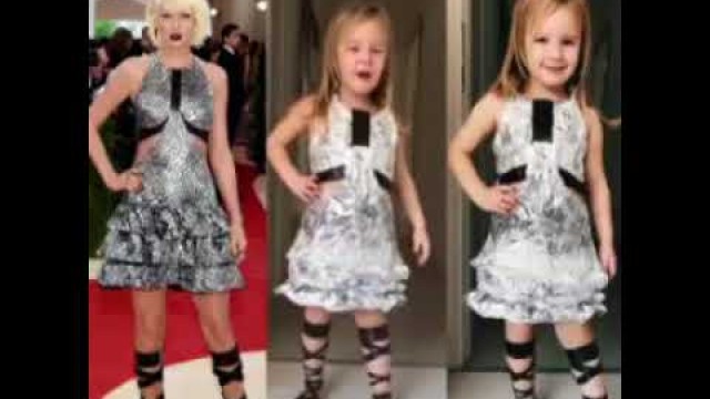 'It’s called fashion mum! Little girl wears DIY celeb dresses to impersonate the stars'