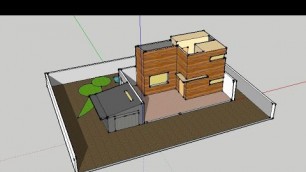 'Simple House Model Design Exterior using Google Sketchup'