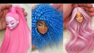'Stunning Makeover Transformation of Barbie | DIY Barbie Hairstyles and Clothes - BARBIE DOLL HACKS'