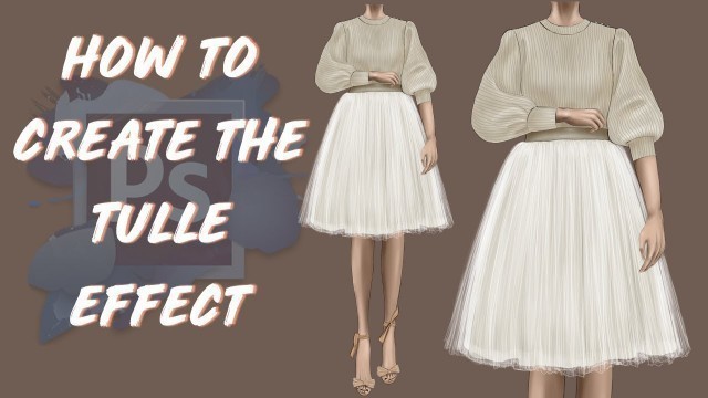 'Fashion Illustration (HOW TO CREATE THE TULLE EFFECT)'