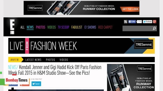 'Kendall Jenner and Gigi Hadid Kick Off Paris Fashion Week Fall 2015 in H&M Studio Show'