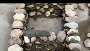 '2 in 1 functional DIY stove from cement and gravel!'