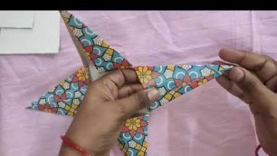 'How to make star for decoration/ paper star making/ Diwali Decoration/ Christmas Decoration'