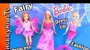 'Barbie Doll Fashion Mermaid in Princess Clothes! HobbyKidsTV'