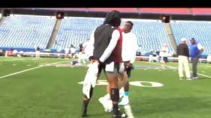 'Cam Newton Confronts Kelvin Benjamin on the Field (voice over) Haitian style'