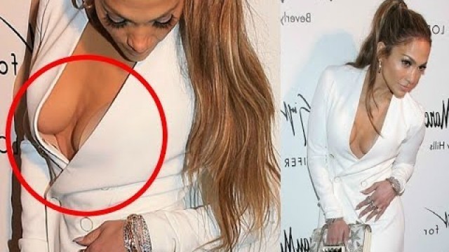 'Jennifer Lopez Embarassing Wardrobe Malfunction In Braless Dress | Hollywood Tellytweets'