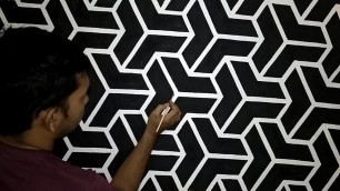 'OPTICAL ILLUSION 3D WALL PAINTING DESIGNS IDEAS || HOW TO MAKE 3D WALL PAINTING DECORATION SIMPLE'