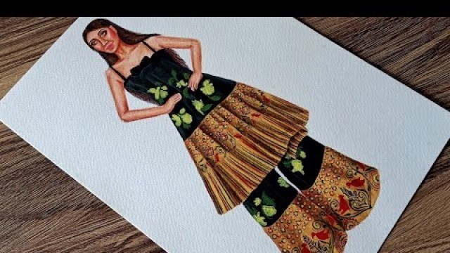 'PART-2 How to make Fashion Illustration | Ali Xeeshan | Braided art'